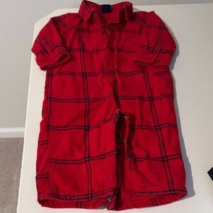 GAP Red Plaid Kids Bodysuit